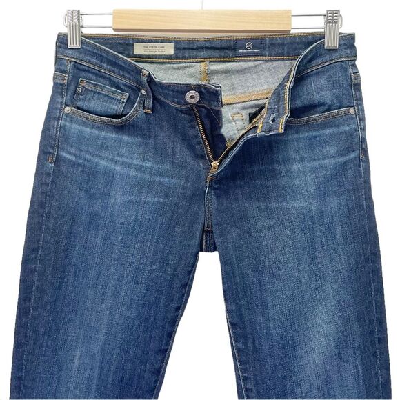 AG Adriano Goldschmied Jeans The Stevie Cuff in Blue Ambit Straight Leg Size 27 - Picture 8 of 13